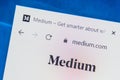Medium.com Web Site. Selective focus. Royalty Free Stock Photo
