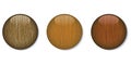 Medium Dark Glossy Wooden Buttons