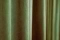 Medium green velvet curtains detail