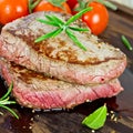 Medium grilled steak