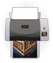 Medium Home Color Photo InkJet Printer Top View Royalty Free Stock Photo