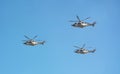 Medium-lift helicopters AW139 at the parade Royalty Free Stock Photo