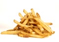 Medium Pile of Fries on White