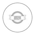 Medium quality icon in outline style isolated on white background. Label symbol stock vector illustration.