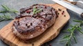 Medium rare Ribeye steak or beef steak