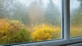 Medium shot focused on argonfilled doubleglazing during window replacement showcasing enhanced thermal performance and Royalty Free Stock Photo