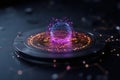 Holographic quantum interface in futuristic design