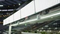 Medium shot of LED array panels illuminating an ecofriendly stadium showcasing energysaving technology with soft Royalty Free Stock Photo