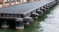 Medium shot showing highstrength composite panels reinforcing a dock structure highlighting durability and enhanced Royalty Free Stock Photo
