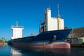 Cargo container ship in the harbor Royalty Free Stock Photo