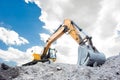 Medium sized excavator Royalty Free Stock Photo