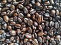 medium to dark roasted coffee beans Royalty Free Stock Photo