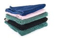 Medium towels for the bathroom and bath. Bath towels are stacked Royalty Free Stock Photo