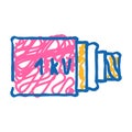 medium voltage cables icon doodle illustration Royalty Free Stock Photo