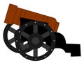 Medival cannonball, illustration, vector