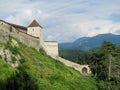 Medival castle in Romania, fortificated church wall Royalty Free Stock Photo