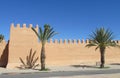 Medival castle walls in arabic city Royalty Free Stock Photo