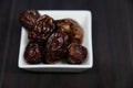 Medjool Dates on wooden Royalty Free Stock Photo