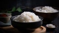 A Medley of Cultural Traditions and Culinary Excellence with Pristine White Rice as the Star. Generative AI