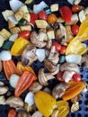 A medley of grilled summer vegetables