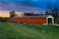 Medora Covered Bridge at Sunset