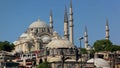 Clear sky and islamic mosque in istanbul city