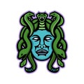 Medusa Greek God Mascot Royalty Free Stock Photo