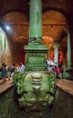 Medusa Head Basilica Cistern Istanbul Turkey