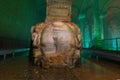 Medusa head pillar of Basilica Cistern in Istanbul Royalty Free Stock Photo