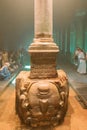 Medusa Head Pillar in the Basilica Cistern or Yerebatan Sarnici