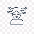 Medusa vector icon isolated on transparent background, linear Me