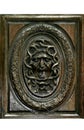 Medusa on Wooden Door In Paris