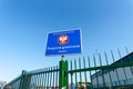 Sign informing about border crossing between Ukraine and Poland