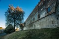 Medzhybizh castle with sunset rays in Khmelnytskyi Oblast Royalty Free Stock Photo