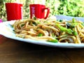 Mee goreng asian fried noodles Royalty Free Stock Photo