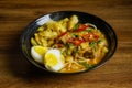 Mee Rebus Egg Noodle Dish