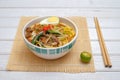 Mee Rebus On Wooden Table