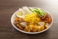 Mee Rojak is Malaysia Indian food of noodle with peanut sauce