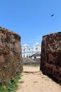 The Meera Mosqe within the Galle Fort, seen from between of two