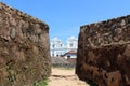 The Meera Mosqe within the Galle Fort, seen from between of two