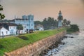 Meeran Mosque and Galle lighthouse in Sri Lanka