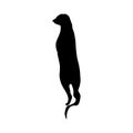 Meerkat black silhouette Royalty Free Stock Photo