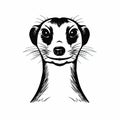 Meerkat Head Icon, Suricata Sign, Suricate Face Silhouette, Mongoose Icon, African Animal Portrait