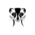 Meerkat Head Icon, Suricata Sign, Suricate Face Silhouette, Mongoose Icon, African Animal Portrait