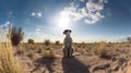 Meerkat\'s Watchful Sentry in the Kalahari Plains