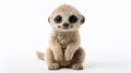 Meerkat Soft toy on a white background, cut Smiling Royalty Free Stock Photo