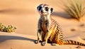 Meerkat upright sentinel posture body