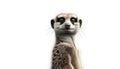 Meerkat on White Background