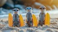 Meerkats Standing guard with