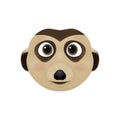 Meerket head cartoon Royalty Free Stock Photo